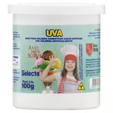 Base Para Gelados Comestíveis Sabor Uva Pote 100g Selecta