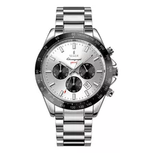 Reloj Hombre Seger 9259 Original Eeuu Elegante Sport Acero Color De La Malla Gris/gris