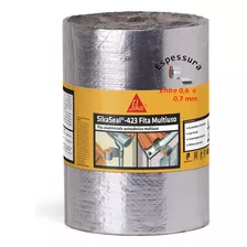 Fita Aluminizada Autoadesiva Multiuso Sikaseal 423 20cmx10m