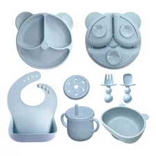 Set De Alimentación Silicona Dividida Con Ventosa Bebés 6pcs