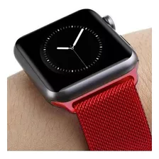 Pulseira Para Apple Watch Premium Milanesa Vermelha Aceshley