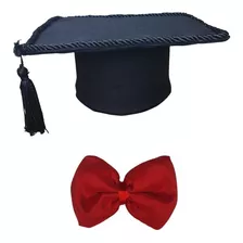 Capelo De Formatura Pet Com Gravata Vermelha