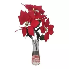 Flor Navideña Ramo De Flor De Navidad 5 Hojas