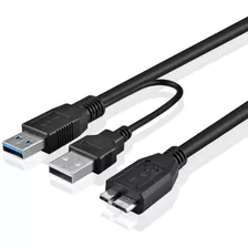 Tnp A Macho A Micro B Usb 3.0 y Cable 2 ft Dual Power Supe