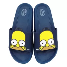 Sandalia Tipo Slide Homero Simpson Tarro Color Rojo/negro