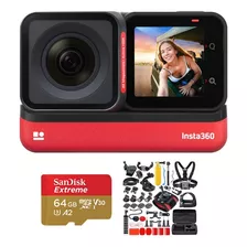 Cámara Deportiva Insta360 One Rs 4k Edition 48mp+ 64gb +kit 