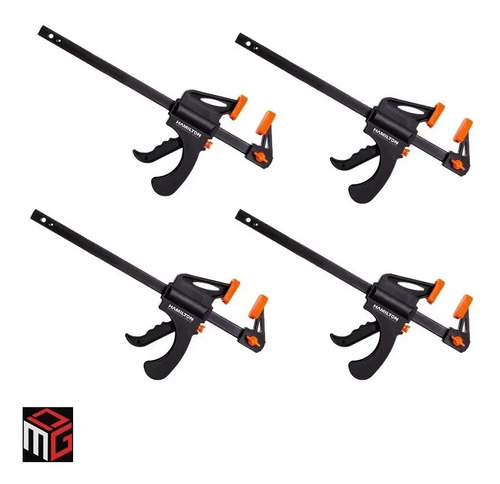 Sargento Prensa Carpintero Hamilton 300 Mm Liber Rapida X 4 Unidades Cod. Pfr120 Dgm