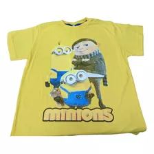 Camisa Infantil Desenho Minions Fantasia Menino Criança