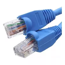 Cabo De Rede Rj45 15 Metros Cat5e Internet Lan Azul Crimpado