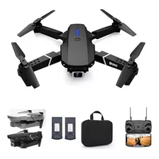 Mini Drone Plegable Wifi Doble Camara Doble Bateria Estuche Color Negro