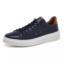 Tenis Masculino, De Couro, Forrado Em Couro Lecas 27001