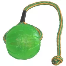 Starmark Everlasting Fun Ball On A Rope Dog Toy, Verdes, Med