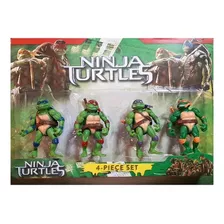 Tortugas Ninja Mutantes 10cm Set X 4 + 7 Armas! Articuladas