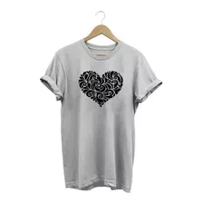 Camisa Feminina Baby Look Classico Coração Love Amor 