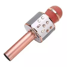 Microfone Bluetooth Karaoke Fm Sd Efeito Voz Ws-858 Rose