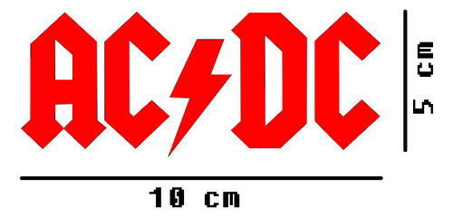 Ac Dc Logo Sticker Vinil 2 Piezas Negro $135 Mikegamesmx Foto 3