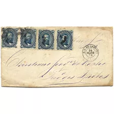 Carta Escrita Império 4 Selos 50 Réis Rio Janeiro 1874 Raro