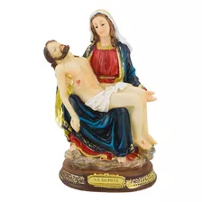 Nossa Senhora Da Piedade Imagem Católica De Resina 21 Cm Cor Colorido