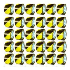 Kit 30 Fita Zebrada Amarelo E Preto 65mm X 150m Isolamento