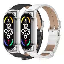 2pcs Para Xiaomi Mi Band 8 7 6 5 4 3 Pulsera De Cuero Correa