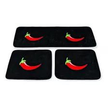 Kit Tapete De Cozinha Pimenta Premium 03 Peças 