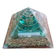 Pirâmide De Orgonite Queops Média Verde