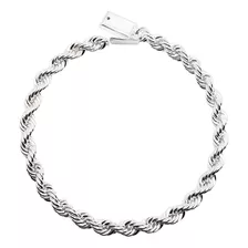 Pulsera Torzal Plata .925 Hombre Broche De Caja