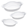 Marinex Conjunto De Assadeiras Oval Opaline 3 Peças Branco