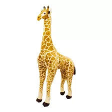 Girafa Gigante Colossal Realista Em Pelúcia 185 Cm Cor Amarelo