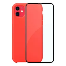 Capinha Silicone Compatível iPhone Todos Modelos + Película