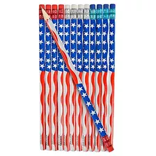 Lápices De Bandera Estadounidense, Juego De 12, Lápic...