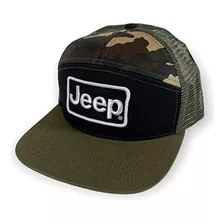 Jeep Premium 7 Paneles Flatbill Snapback Patch Dad Hat Gorra