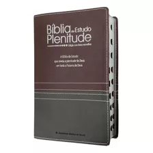 Bíblia De Estudo Plenitude Rc, Com Índice Bordô E Chumbo