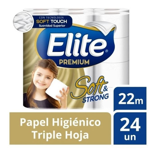 Papel Higiénico Elite Soft & Strong Triple Hoja 24 Un (22 M)