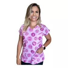 Blusa Pijama Cirúrgico Estampado Scrub Hospitalar Radiologia