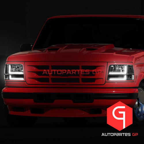 Par Faros Led Drl Ford F-150f-250f-350 Bronco 92 93 94 95 96 Foto 8