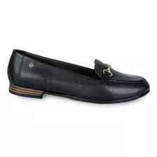 Zapato Mocasín Casual Mujer Cuero Viale Negro Ave-2402