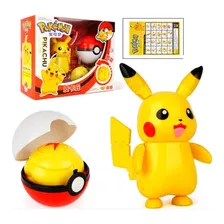 Juguete Pikachu Con Pokebola Articulabl Pokémon 11cm Origina