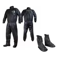 Capa Roupa De Chuva Fly + Polaina Motoqueiro Impermeável