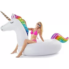 Jasonwell - Flotador Inflable Gigante De Unicornio Para Pisc