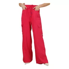 Calça Pantalona Lado Do Bolso Calças Cargo