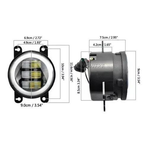 Par Faros Niebla Led 40w Fn32 Mitsubishi Mirage 2017 Foto 2