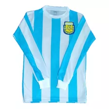 Camiseta Manga Larga Argentina 86 Titular - Niños.