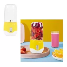 Mixer Portátil Sem Fio Amarelo Mini Usb Recarregável