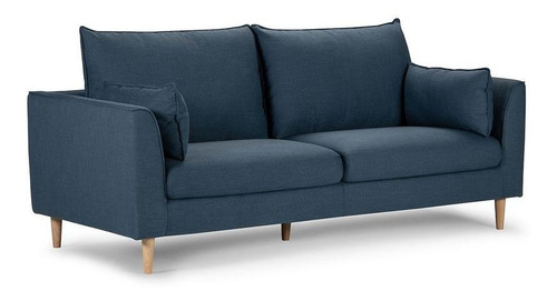 Rosen Sofá Reclinable Evan 3 Cuerpos Tela Azul Rosen Sofá Reclinable Evan 3 Cuerpos Tela Azul