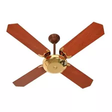 Ventilador De Techo Severbon Vtml420 Dorado 4palas Mad.s/luz