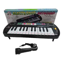 Teclado Musical Karaokê Infantil Com 25 Teclas E Microfone