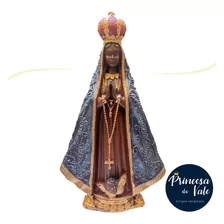 Imagem Nossa Senhora Aparecida Pó Mármore Pintura Linda 20cm