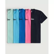 Paquete 5 Playeras Hollister (multicolor)