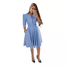 Vestido Plus Size Moda Evangelica Godê Elegante